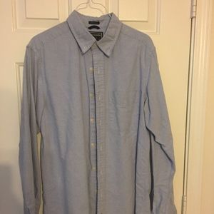 Abercrombie & Fitch A&F fitted blue Oxford button